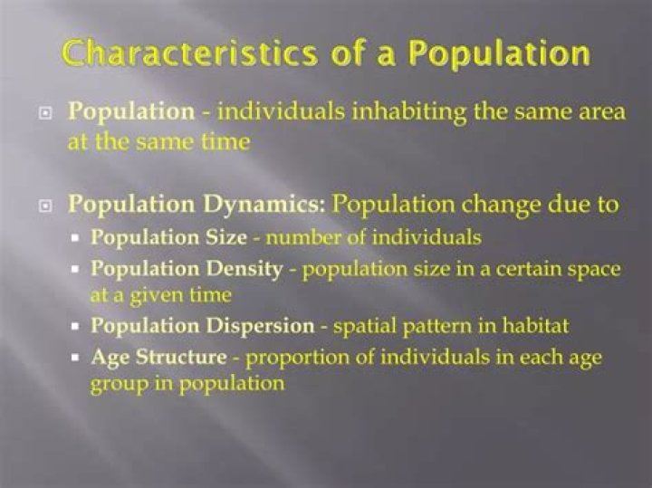 Are characteristics of a population?