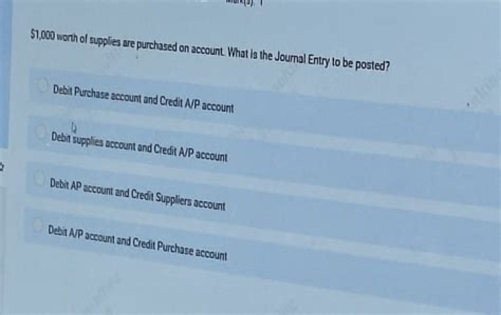 Are purchased on account?