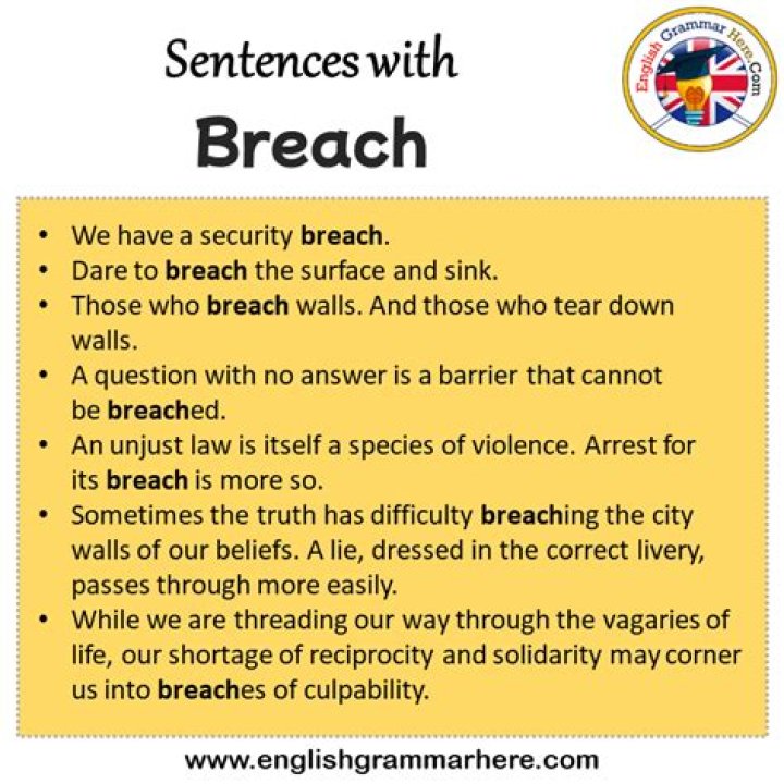 At breach in a sentence?