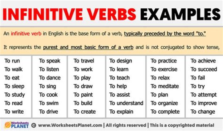 Can you use infinitives?