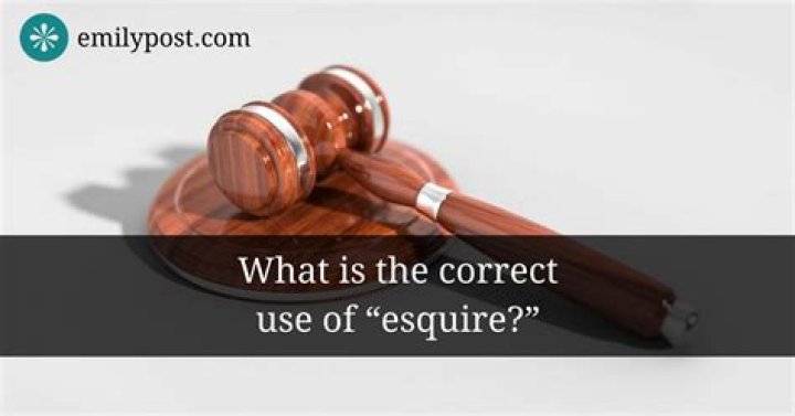 Do lawyers use esquire?