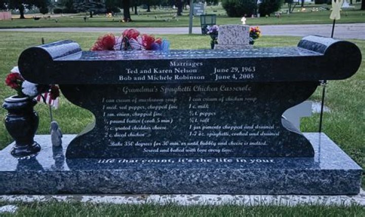 Do you put md on a gravestone?