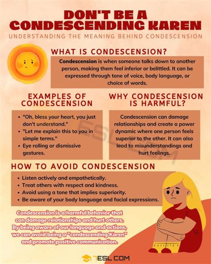 Does condescending mean patronizing?