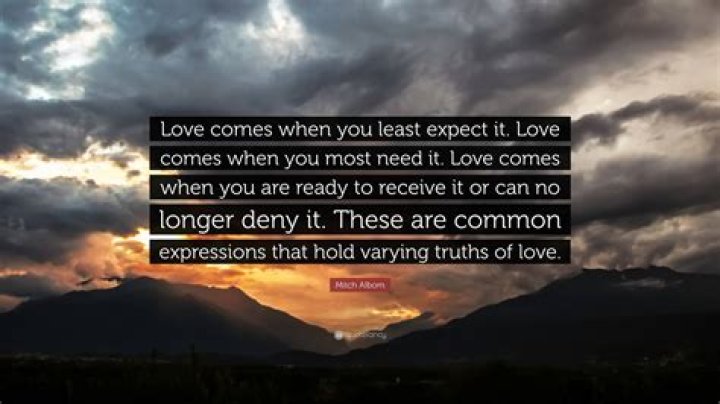 Does love come when you least expect it?