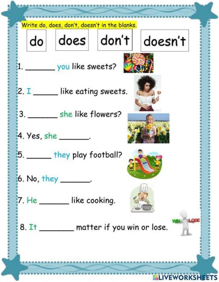Does not or don't?