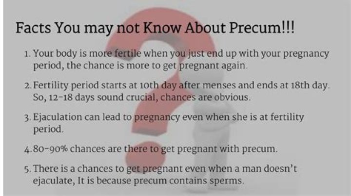 Does precum cause pregnancy?