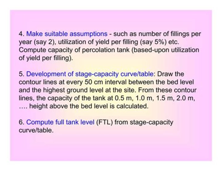 For percolation tank bed should be?