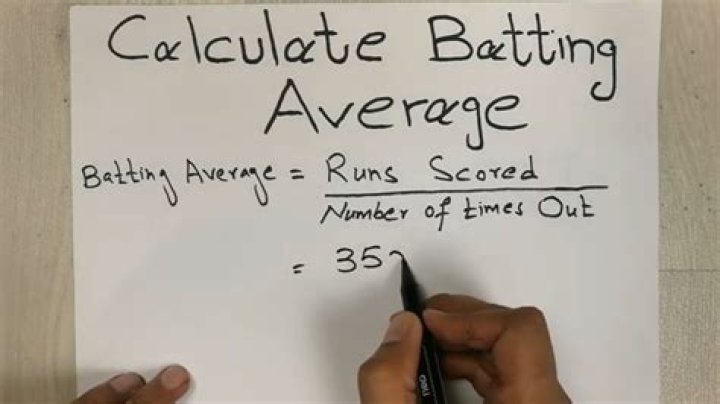 Formula for batting average?