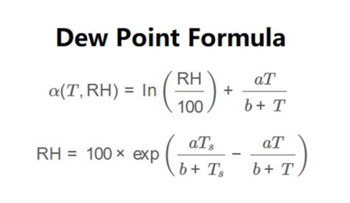 Formula for dew point?