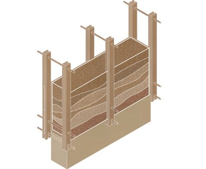 Formwork for rammed earth walls?