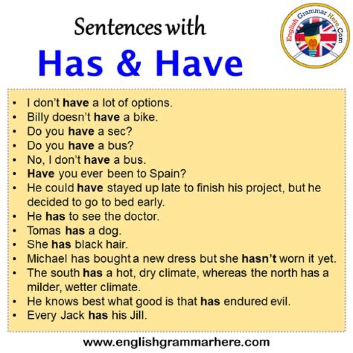 Has sentences in english?
