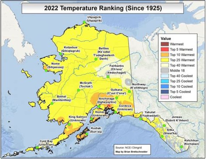 Has the warmest temperature?