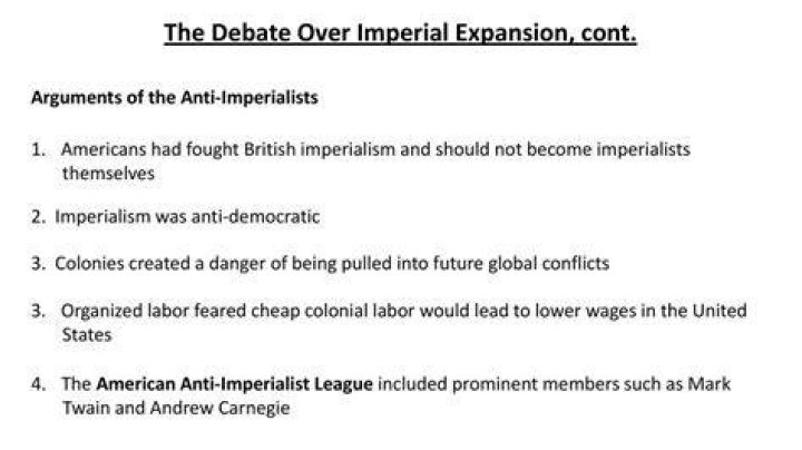 How did anti-imperialists respond to their arguments?