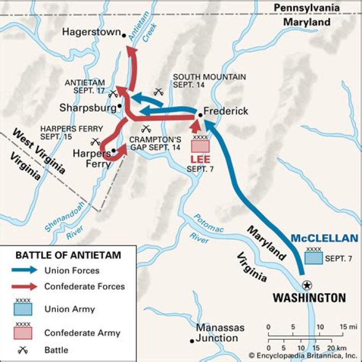 How did the battle of antietam start?