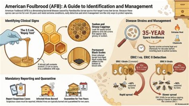 How do bees get american foulbrood?