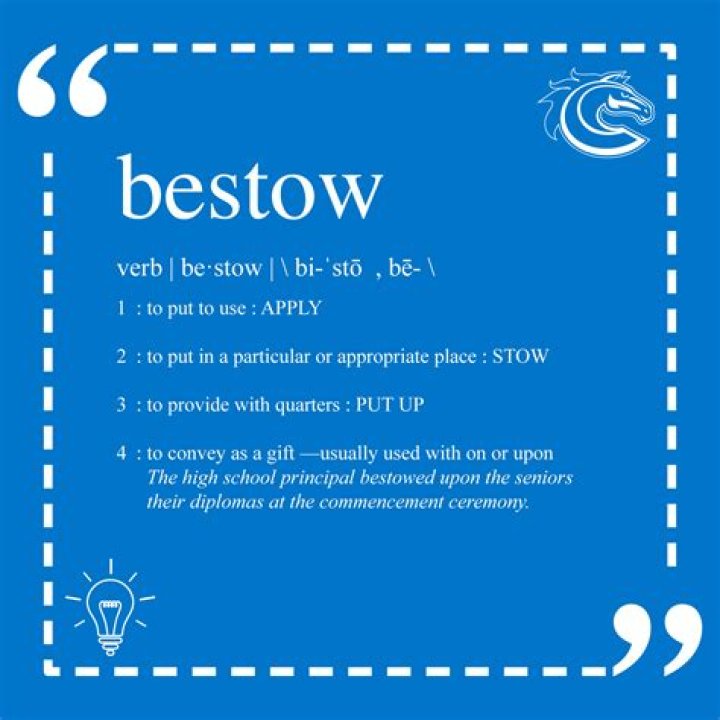 How do you use bestowing in a sentence?