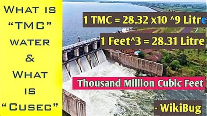 How many cusecs water 1 tmc?