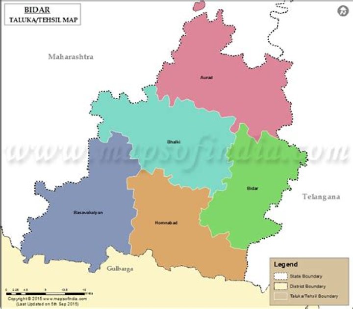 How many talukas in bidar district?