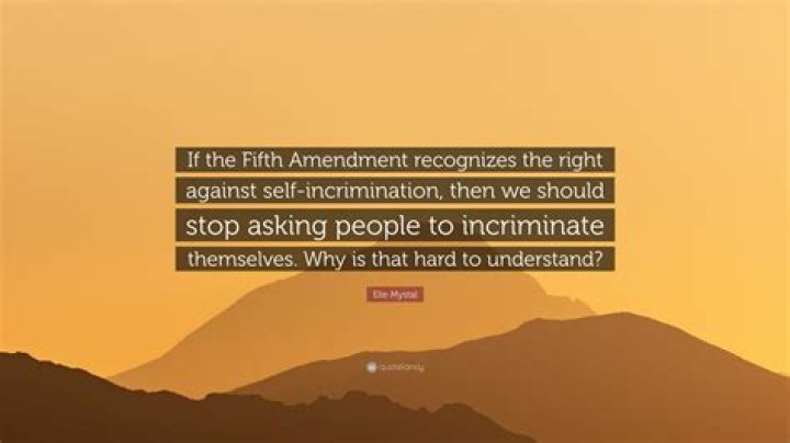 How not to incriminate yourself?
