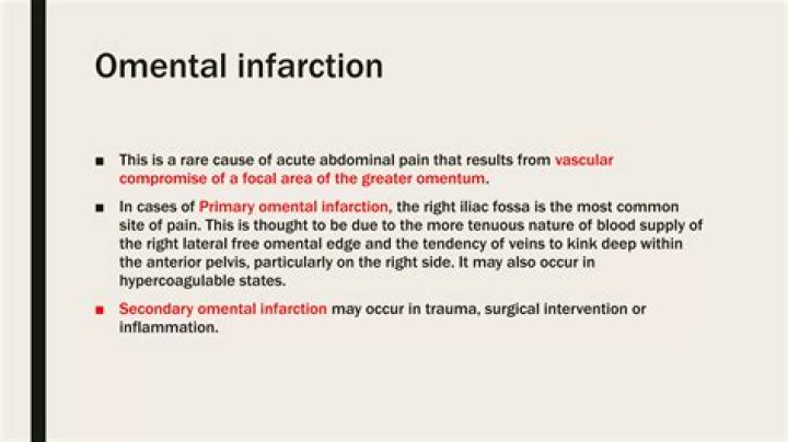 How rare is omental infarction?