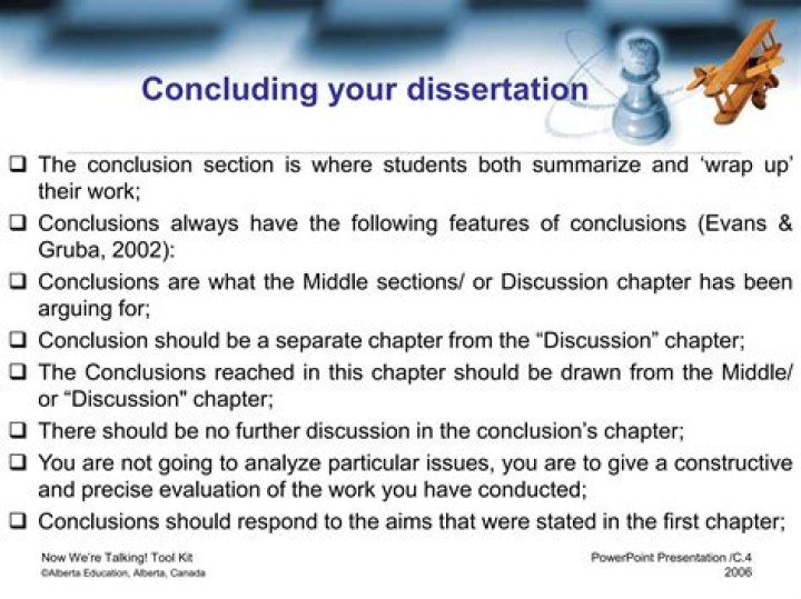 How should conclusions be stated?