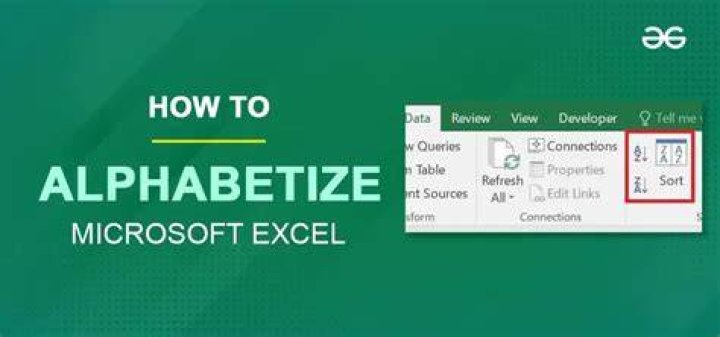 How to alphabetise in excel?