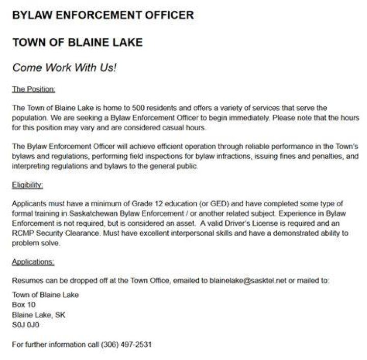 How to become a bylaw officer in bc?