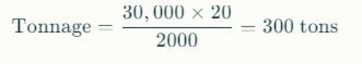 How to calculate tonnage?
