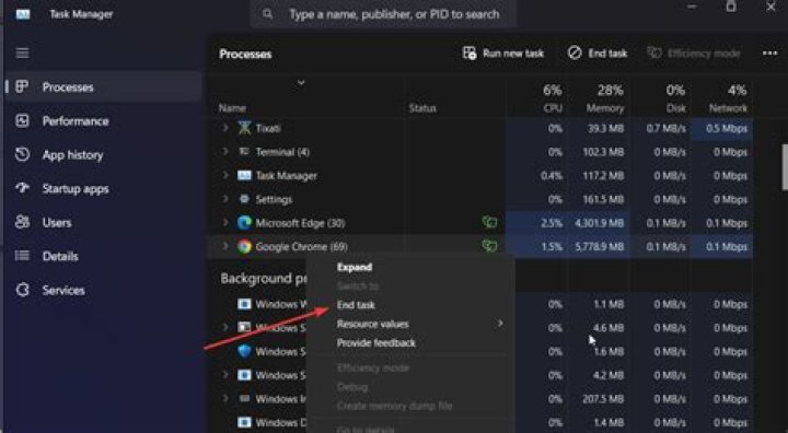 How to end all background processes in task manager?