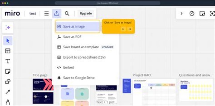 How to export miro board?