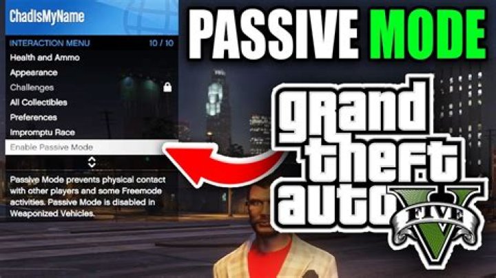 How to go to passive mode gta 5?
