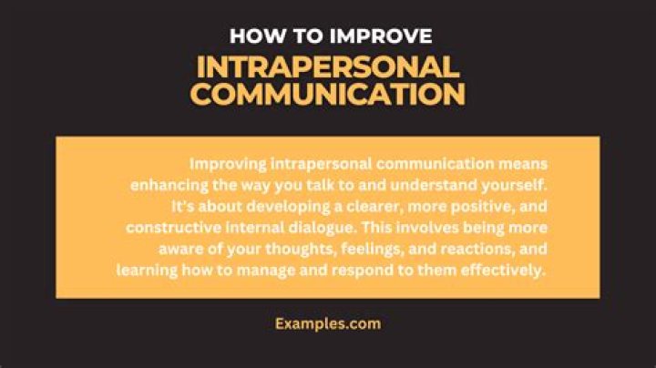 How to improve intrapersonal communication?