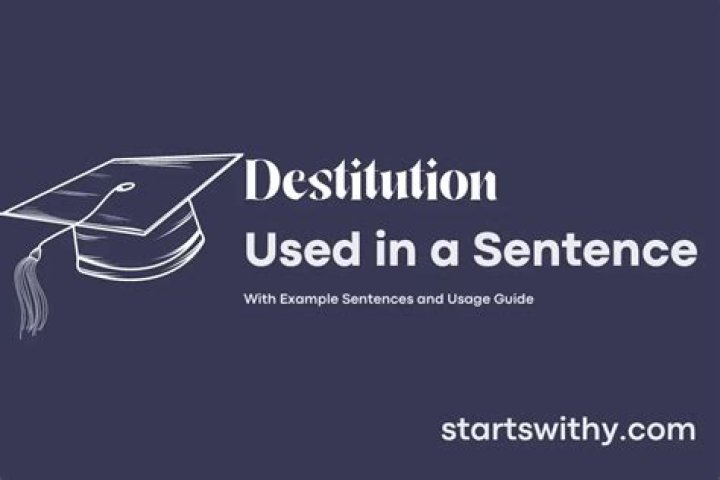 How to put destitution in a sentence?