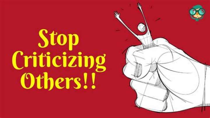How to stop criticizing?