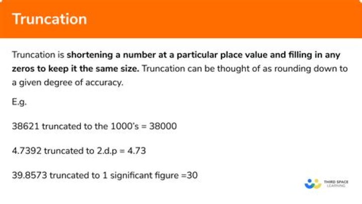 How to truncated math?