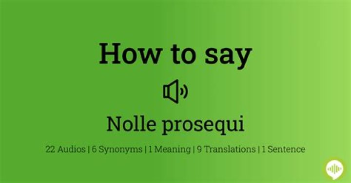 How to use nolle prosequi in a sentence?