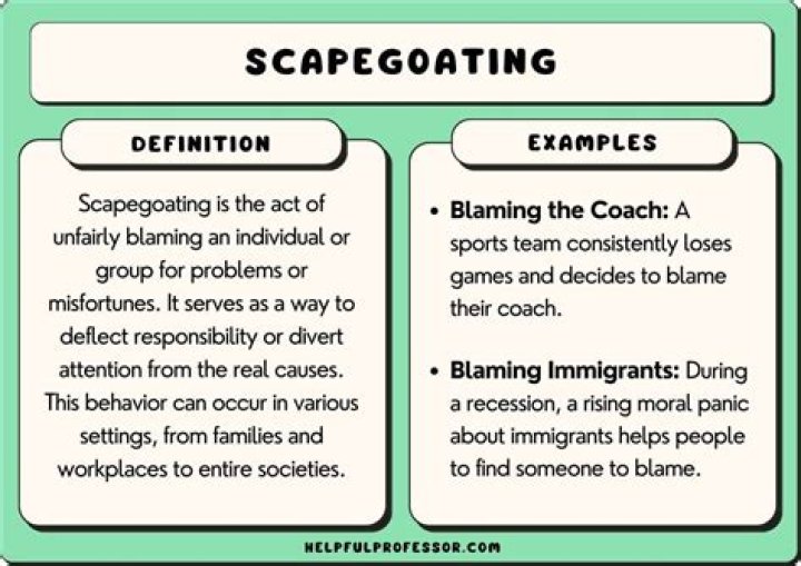 How to use scapegoat in a sentence?