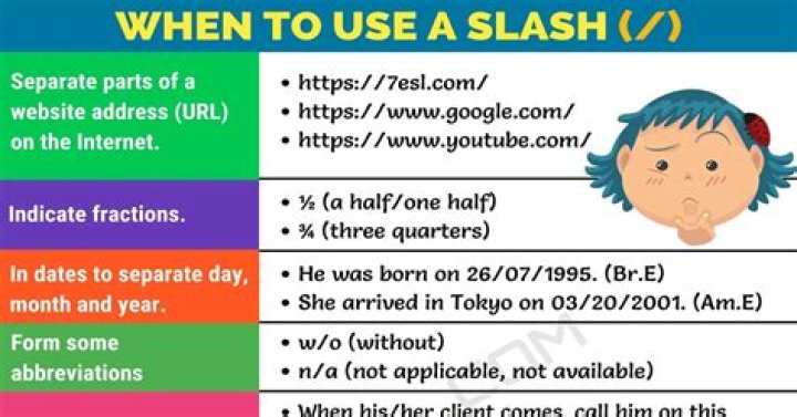 How to use slash /?