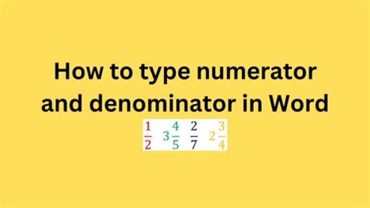How to use the word numerator in a sentence?