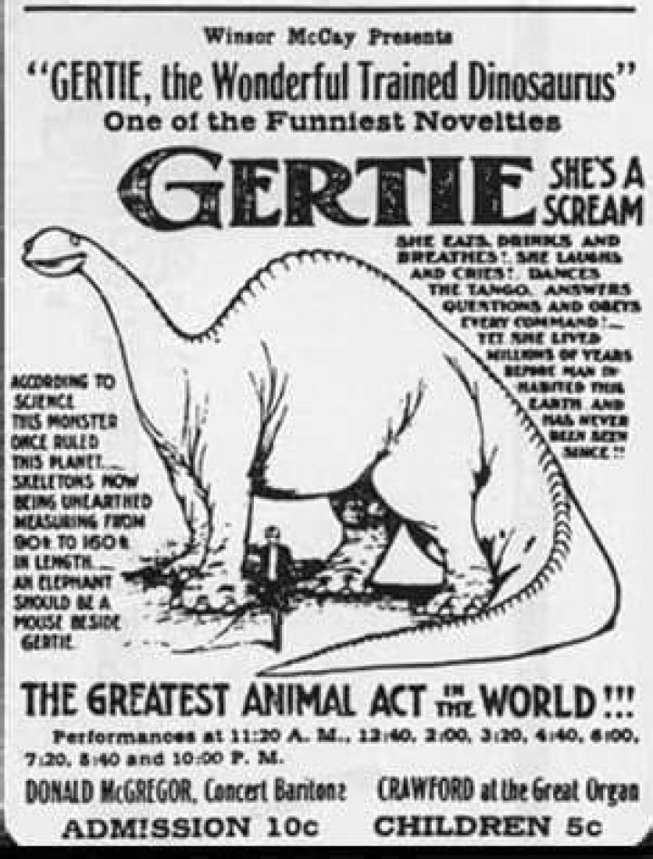 How was gertie the dinosaur made?