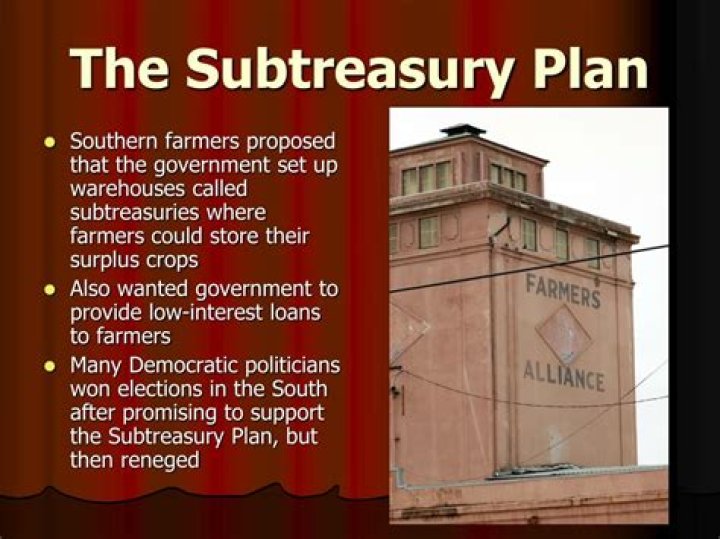 In 1891 the alliance proposed a subtreasury system to?