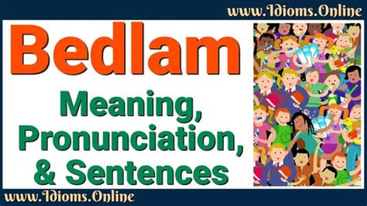 In a bedlam meaning?