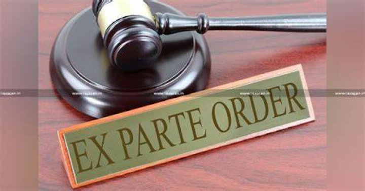 In ex parte order?
