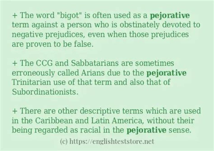 In the pejorative sense?