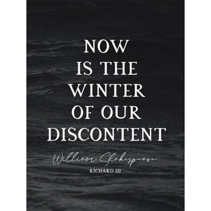 In the winter of our discontent quote?