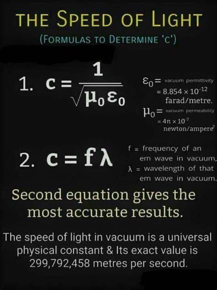 In vacuum the speed of light?