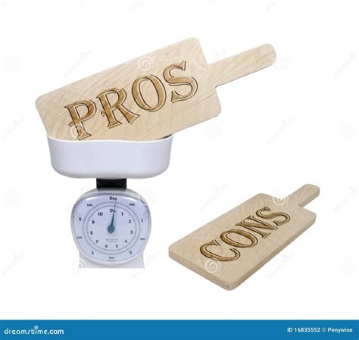 In weighing the pros and cons?