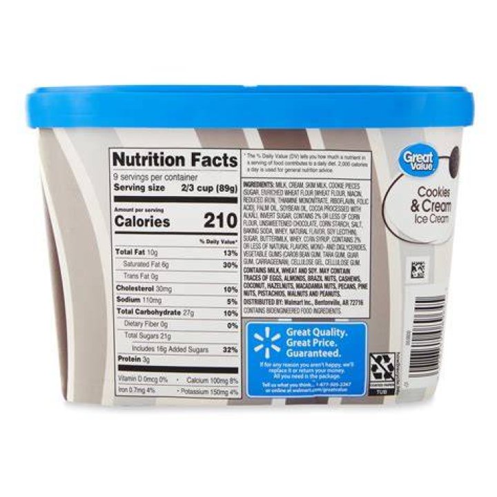 Ingredients in foothills ice cream?