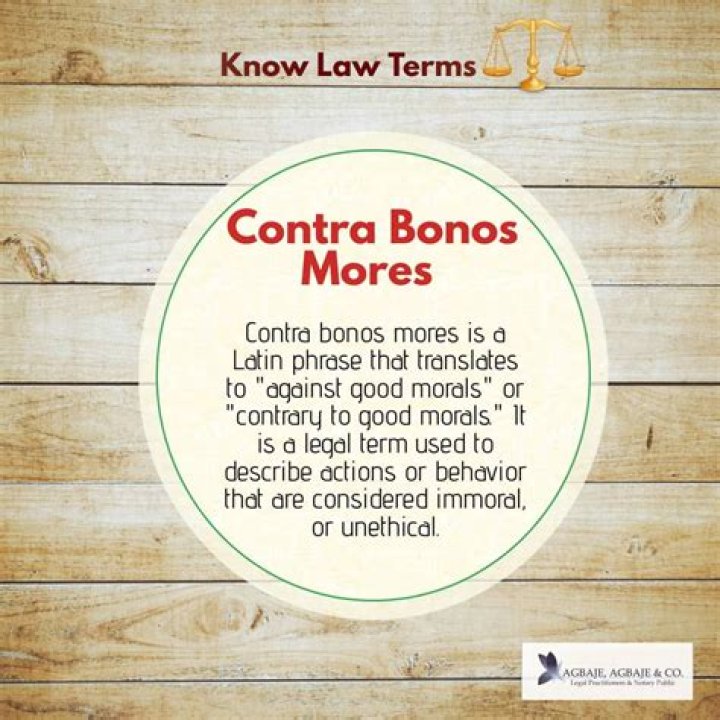 Is contra bonos mores?