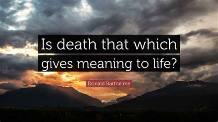 Is death that which gives meaning to life?